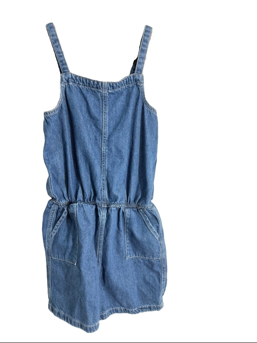 Cat & Jack Girls XL 14 Blue Sleeveless Romper Shortall